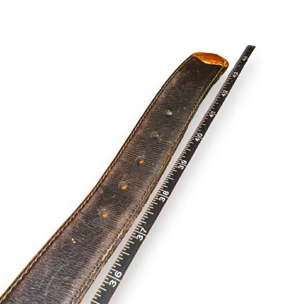Trafalgar Black & Brown Campo Calf Leather Dress Belt 38